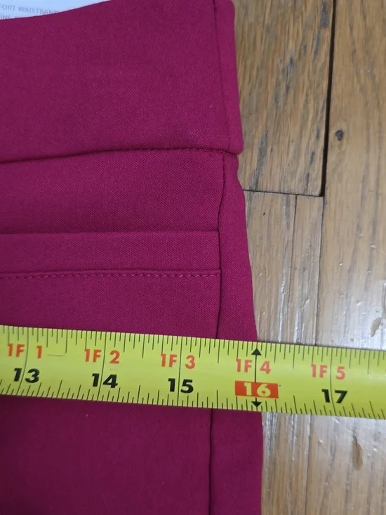 LIZ CLAIBORNE WOMEN'S MAGENTA "ALYSSA" MID-RISE PEDAL PUSHER PANTS SIZE 2 - Picture 4 of 14